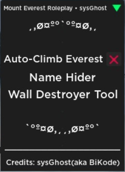 Mount Everest Climbing Roleplay GUI, AUTO CLIMB, HIDE NAME & MORE!