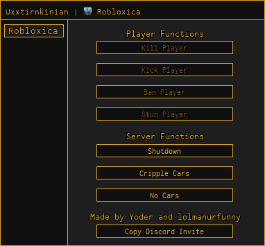 Robloxica SERVER SIDED BAN/KICK/KILL PLAYERS